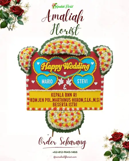 Papan Bunga Pernikahan Slangit